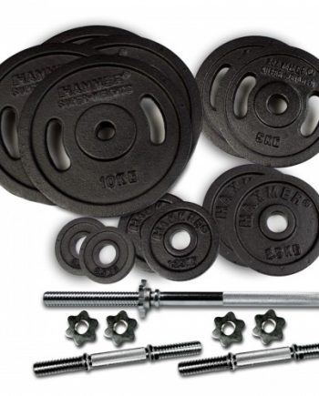 Skivstång- och hantelset Hammer 73 kg